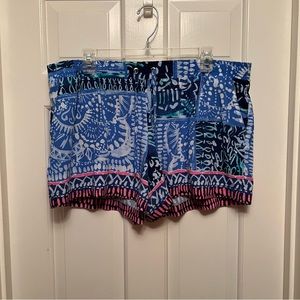 Lilly Pulitzer Katia Shorts High Tide Size XL